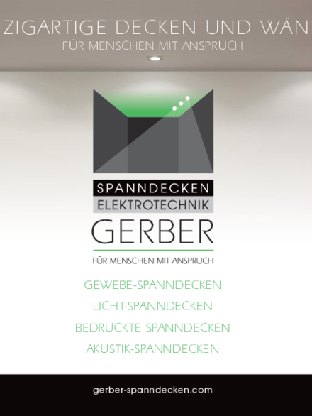 Imagebroschüre bei GERBER Spanndecken und Elektrotechnik GmbH in Würzburg